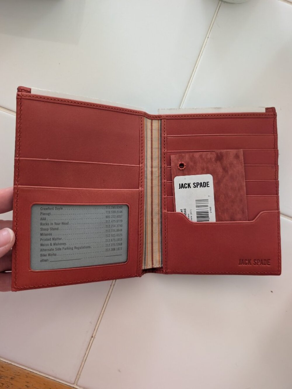 Jack Spade Travel Wallet - Chocolate